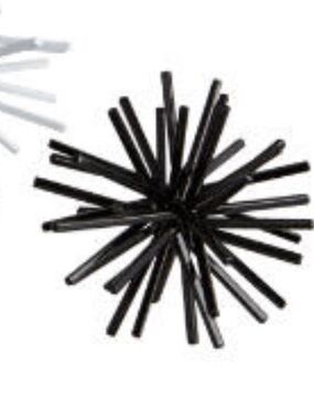 CB2 Black Decorative Sea Urchin Sculpture
